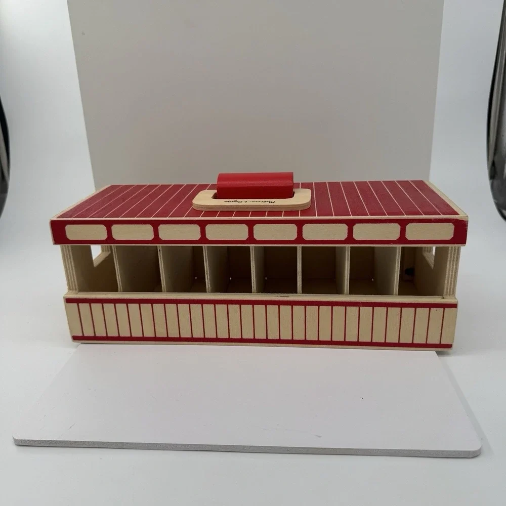 Melissa & Doug Take Along Show‎ Horse Stable Set Wood Barn Horses Play Set